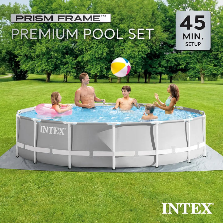 Premium Above Ground Swimming Pool Set: 14ft x 42in – Includes 1000 GPH Cartridge Filter Pump – SuperTough P