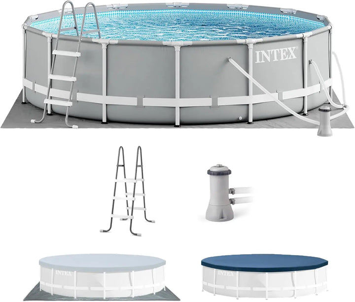 Premium Above Ground Swimming Pool Set: 14ft x 42in – Includes 1000 GPH Cartridge Filter Pump – SuperTough P