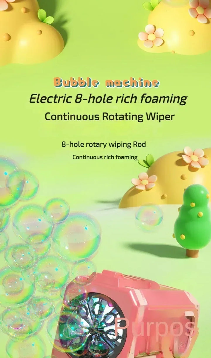 Machine Bubble Gun Summer Beach Bathing Outdoor Games Children Fantasy Kids Toys Gift Bubble Toy Space Electric Automatic Bubbl
