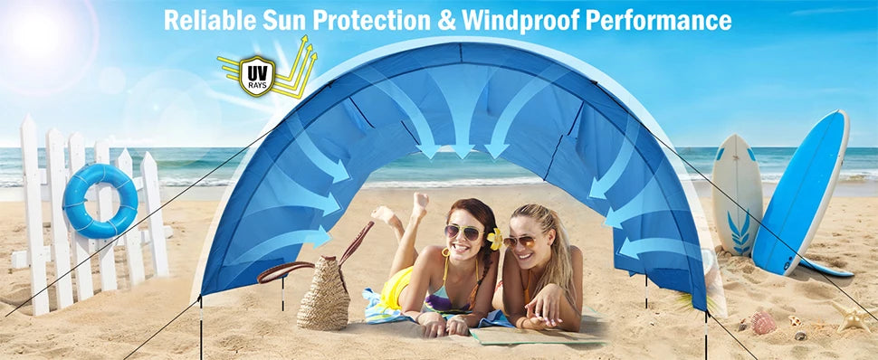 Beach Shade Tent for up to 8 People