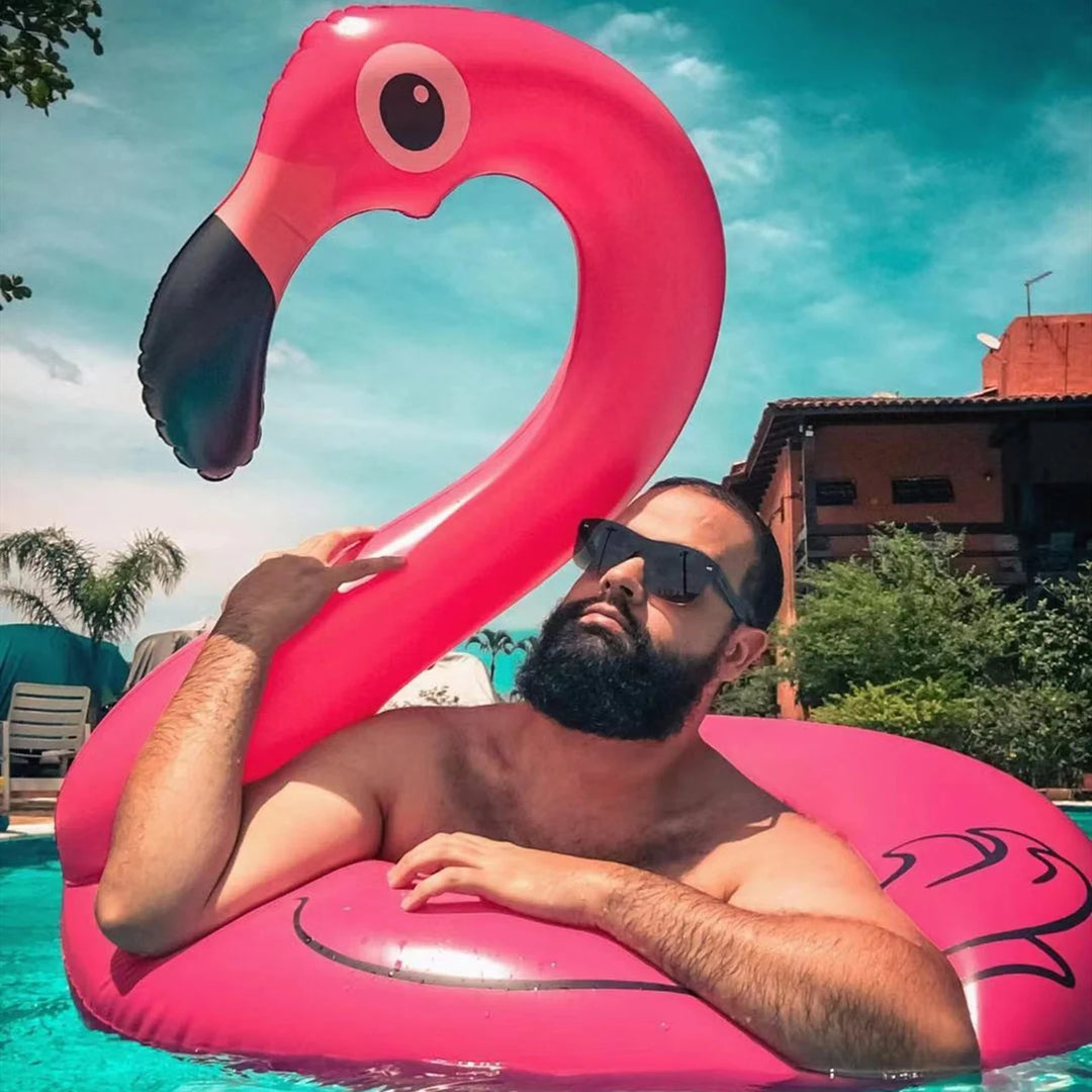 PVC Inflatable Flamingo Swimming Ring For Adults Pool Parties Supplies&amp;Pool Float
