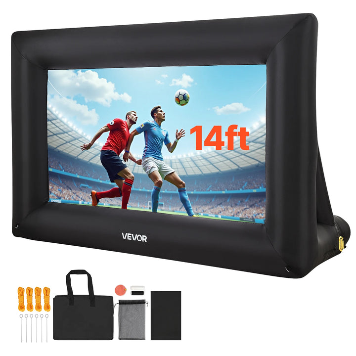 SucceBuy Inflatable Outdoor Projector Screen — 14, 16, or 20 ft with Air Blower for Backyard, Pool &amp; Events