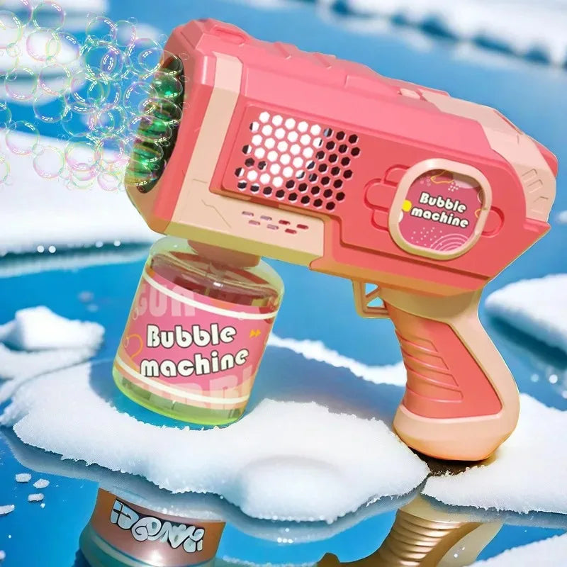Machine Bubble Gun Summer Beach Bathing Outdoor Games Children Fantasy Kids Toys Gift Bubble Toy Space Electric Automatic Bubbl
