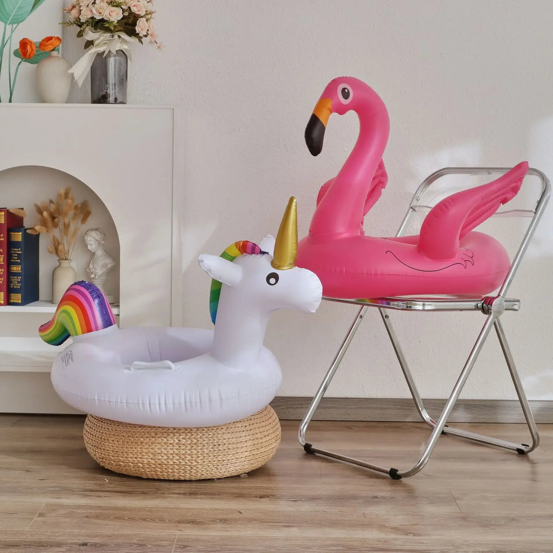 Animal Inflatable Pool Toys Baby Swimming Ring Summer Outdoor Floating Seat Flamingo Pool Party Water Toys for Kids