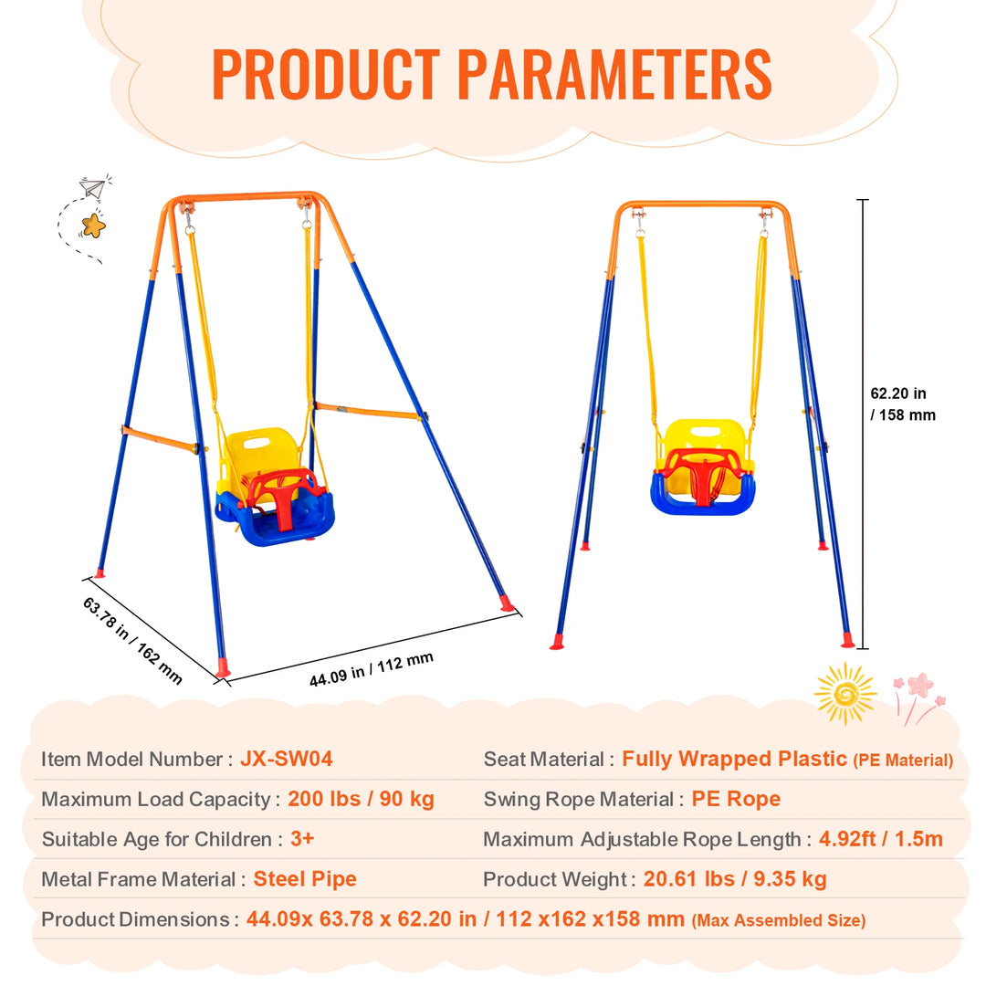 SucceBuy A-Frame Backyard Swing Set — 600 lb Capacity | 1, 2, 3 &amp; 4 Person Options