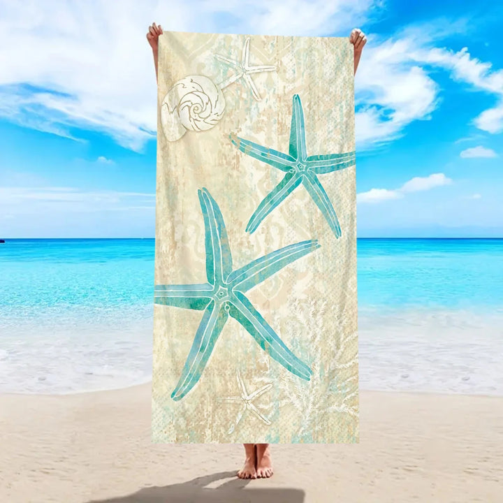 Marble Pattern Quick-Dry Microfiber Beach Towel — Soft, Lightweight &amp; Multi-Use | 11 Designs, 6 Sizes