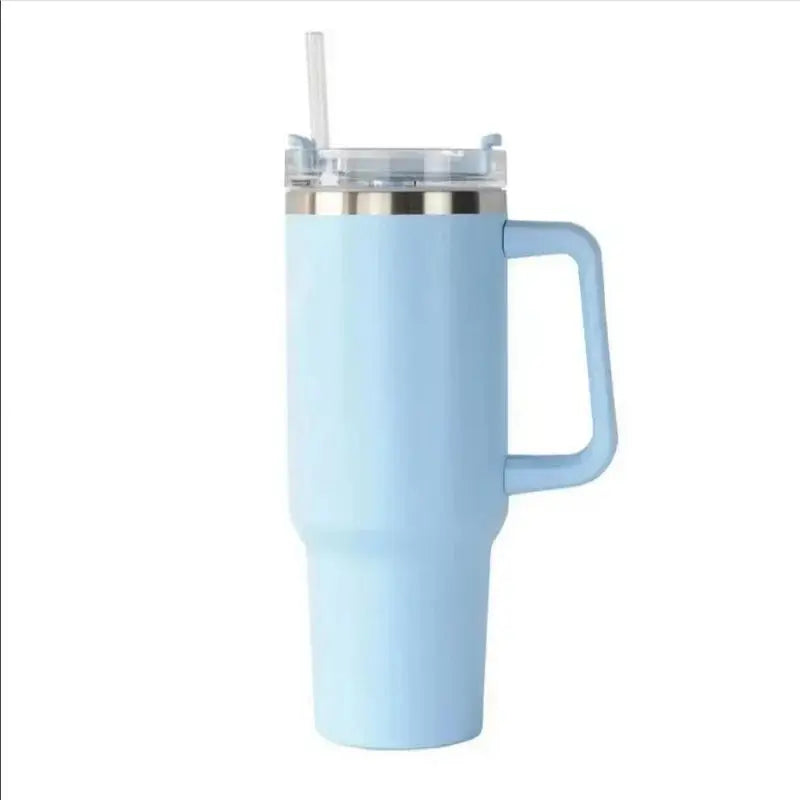 40oz Insulated Tumbler with Handle &amp; Straw, 1200ML Travel Coffee Cup-8