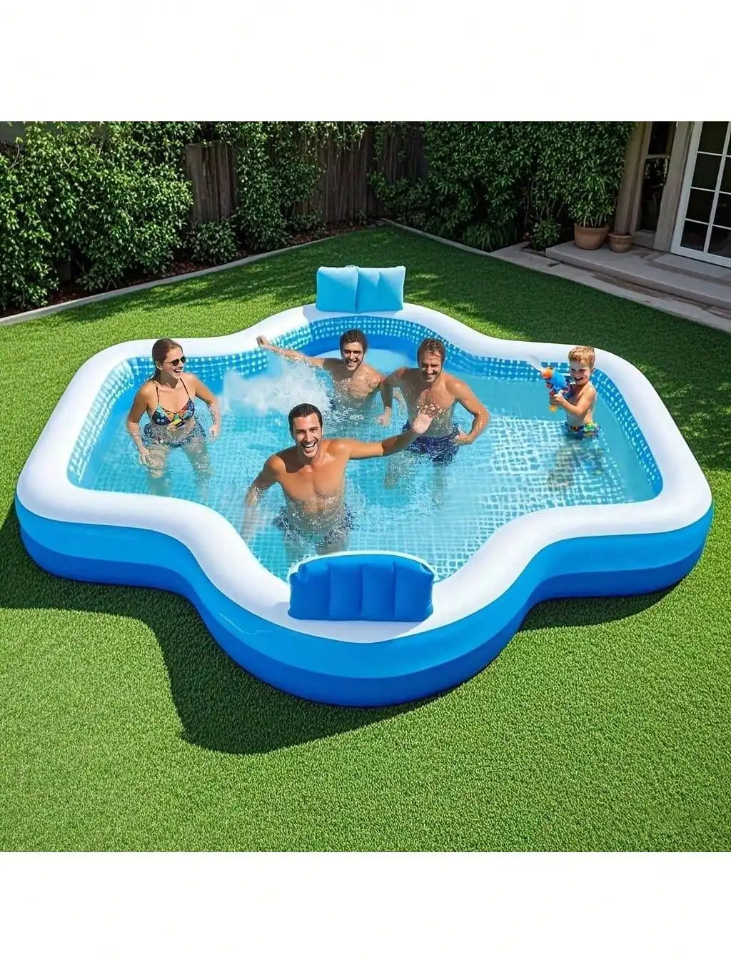 102.3 Inches/118.1 Inches 31 Gauge Thick Sturdy Large Bright Spacious Adult Size Family Inflatable Swimming Pool - And Robust St