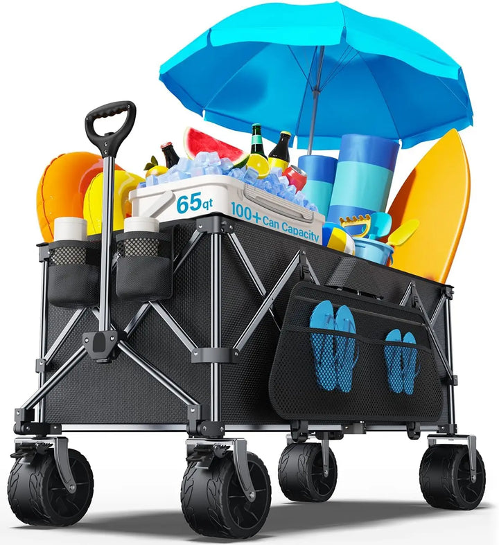 Heavy-Duty Collapsible Wagon Cart | 440 LBS | All-Terrain Wagon