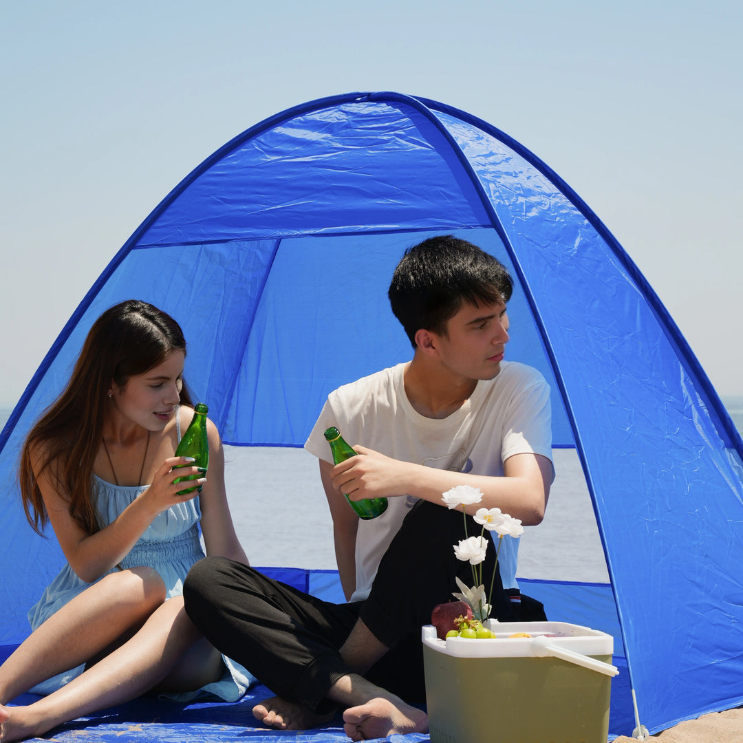 Pop-up  compact beach shade tent