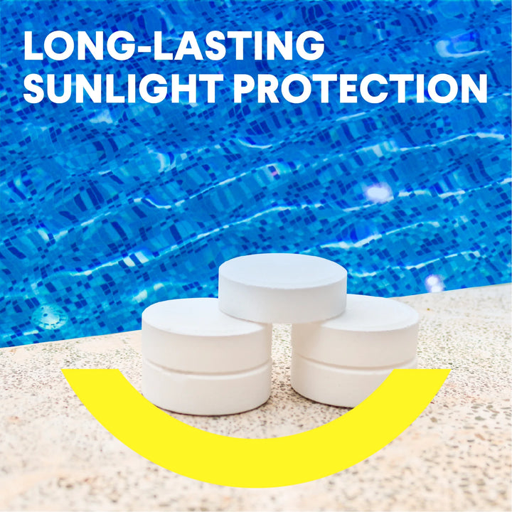 PROFELIZ Chlorine Tablets 3 Inch for Swimming Pools, Kills Bacteria and Stops Algae, Slow Dissolving,Pool Chlorine Tablets,4lbs
