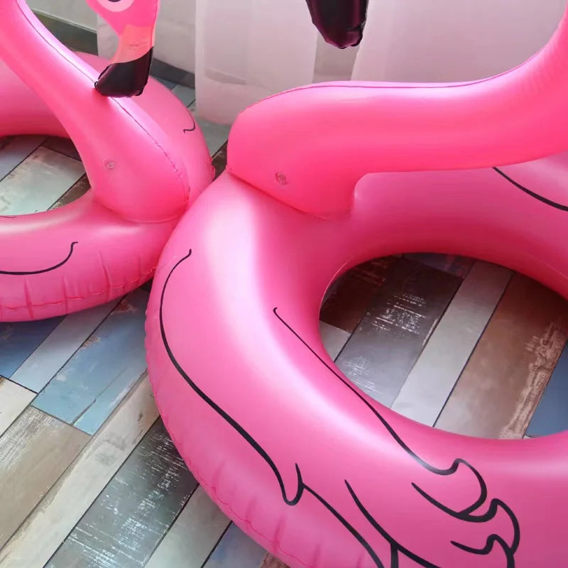 Inflatable Flamingo Pool Float Ring – PVC Pool Party Float for Adults &amp; Kids 6+