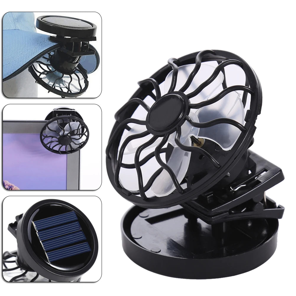 Mini Solar Cooling Fan Clip-On