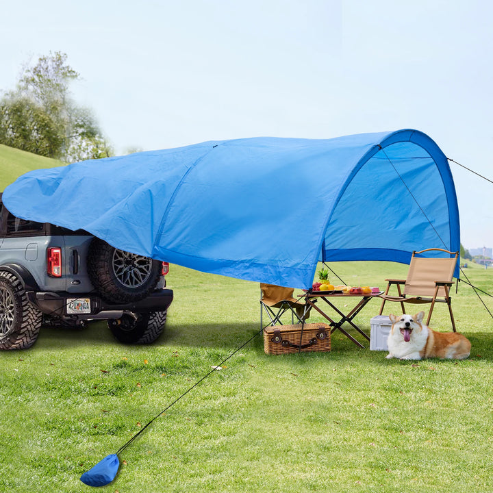 WESTTUNE Beach Shade Canopy | Wind-Powered, UPF 50+, 200 Sq Ft for Groups of 4-8