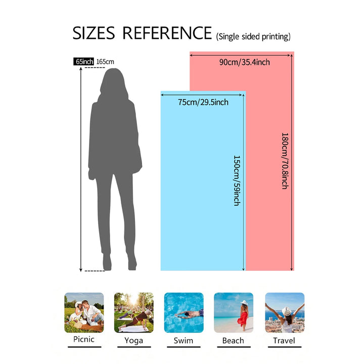 Heart Print Couples Beach Towel – Single or 2-Pack