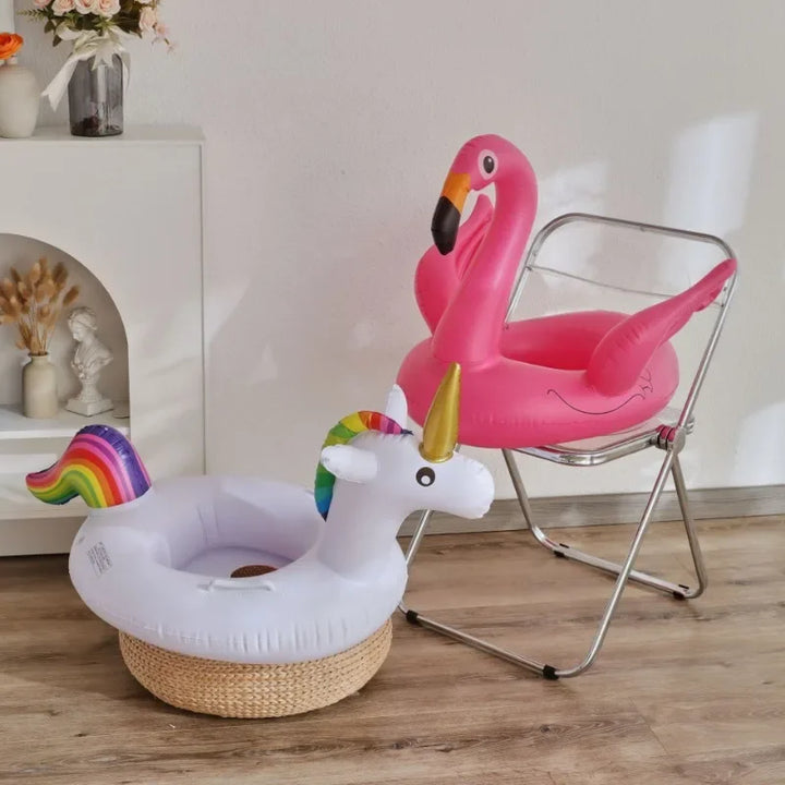 Animal Inflatable Pool Toys Baby Swimming Ring Summer Outdoor Floating Seat Flamingo Pool Party Water Toys for Kids