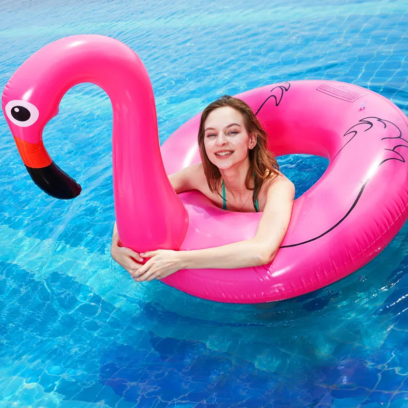 PVC Inflatable Flamingo Swimming Ring For Adults Pool Parties Supplies&amp;Pool Float