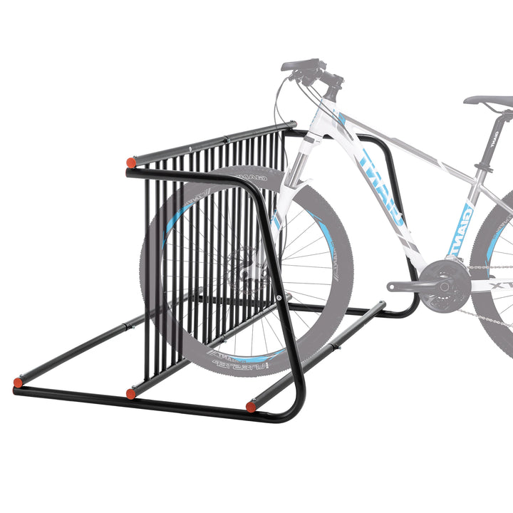 10-Bike Heavy-Duty Outdoor Bike Rack - Double-Sided Steel Storage Stand for Garages, Yards &amp; Shops - Easy Assembly