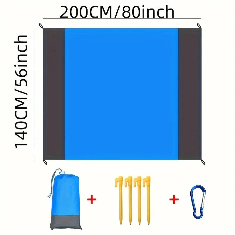 Large Waterproof &amp; Sand-Proof Beach Mat | For 3 Adults | Camping, Picnic &amp; Travel