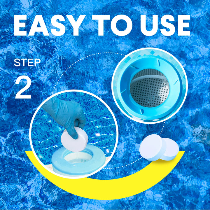 PROFELIZ Chlorine Tablets 3 Inch for Swimming Pools, Kills Bacteria and Stops Algae, Slow Dissolving,Pool Chlorine Tablets,4lbs