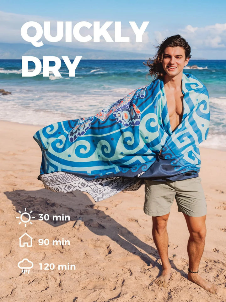OCOOPA Beach Towel Microfiber, Extra Large Oversized Travel Towel- Quick Dry, Sand Free, Compact, Lightweight-Beach Accessories