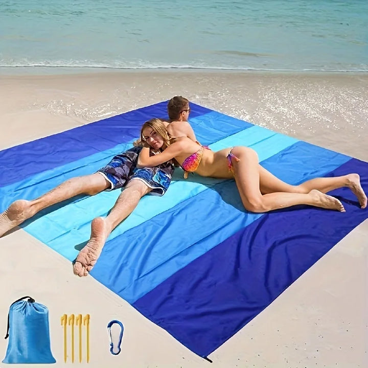 Large Waterproof &amp; Sand-Proof Beach Mat | For 3 Adults | Camping, Picnic &amp; Travel
