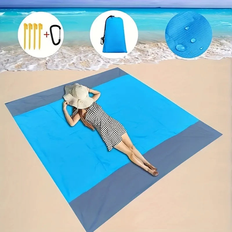Large Waterproof &amp; Sand-Proof Beach Mat | For 3 Adults | Camping, Picnic &amp; Travel