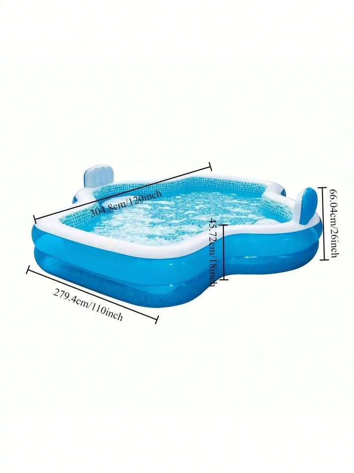 102.3 Inches/118.1 Inches 31 Gauge Thick Sturdy Large Bright Spacious Adult Size Family Inflatable Swimming Pool - And Robust St