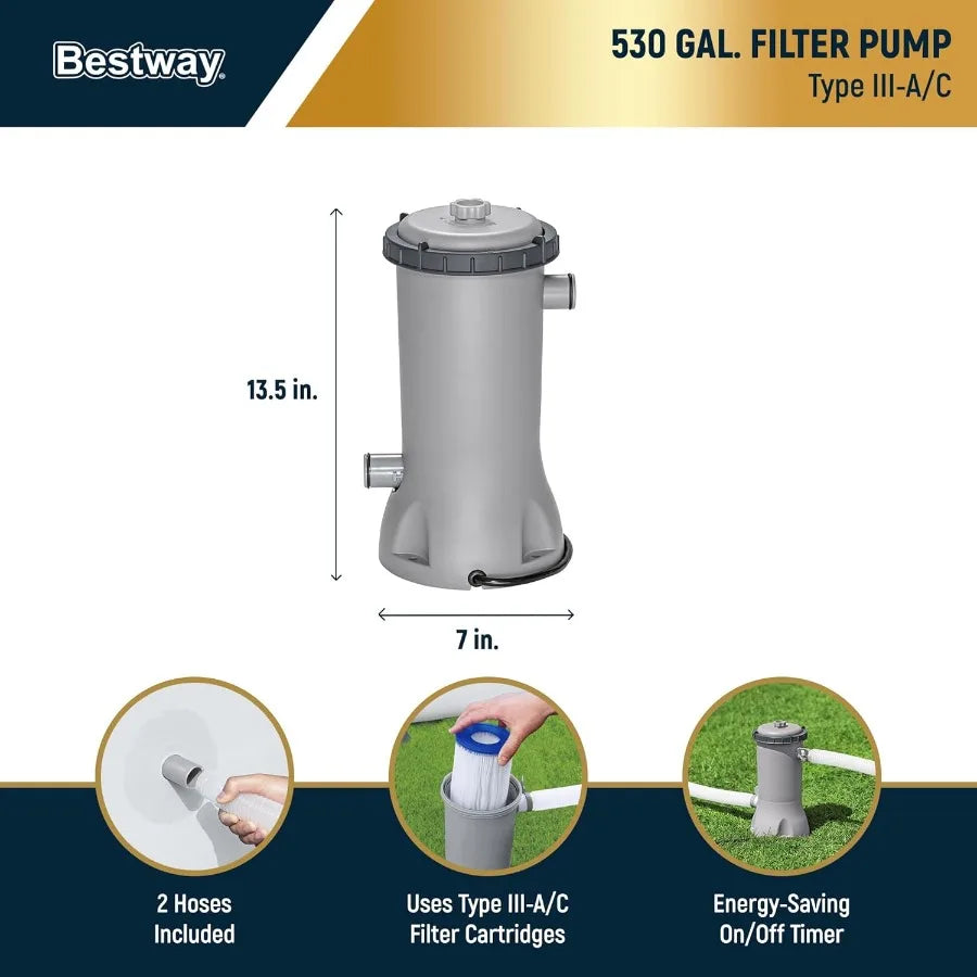 Steel Pro MAX Above Ground Pool Set | 12ft Round x 30in | Filter Pump Included