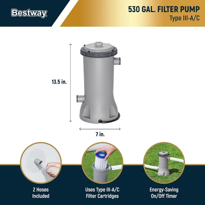 Steel Pro MAX Above Ground Pool Set | 12ft Round x 30in | Filter Pump Included