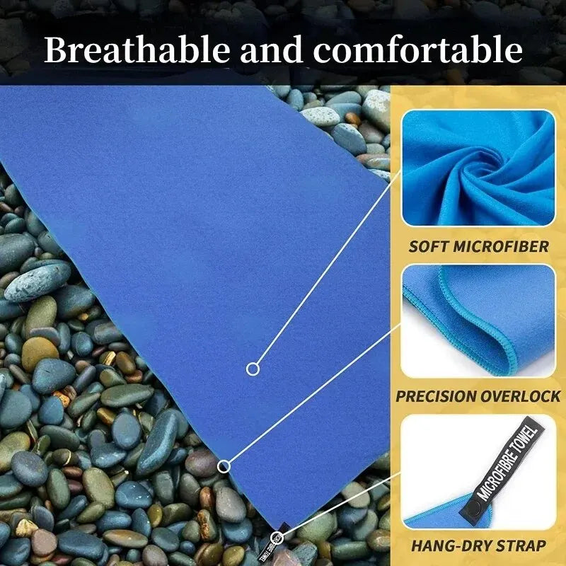 Microfiber Quick-Dry Sports Towel | 16"x31" Beach, Gym &amp; Camping Towel