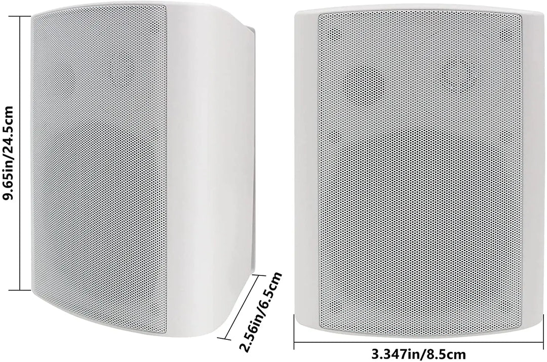 Herdio 5.25" Outdoor Wall-Mount Speakers — 300W Waterproof Stereo Pair for Patio, Deck &amp; Garage