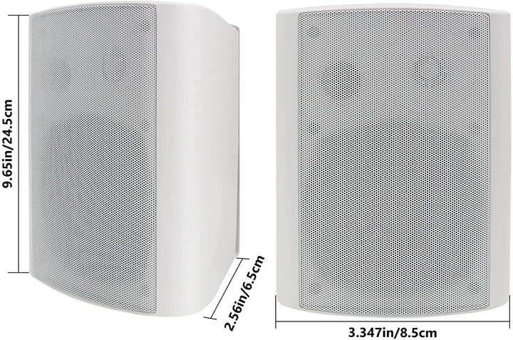 Herdio 5.25" Outdoor Wall-Mount Speakers — 300W Waterproof Stereo Pair for Patio, Deck &amp; Garage
