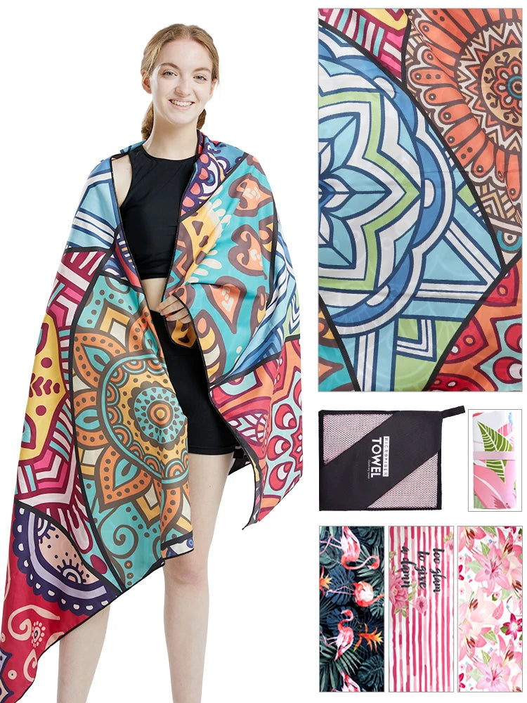 Microfiber Beach Towel — Quick Dry, Sand-Free | 31" x 63"