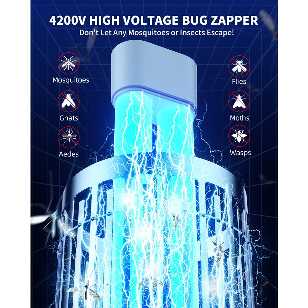 Minimoon Bug Zapper — 15W UV Mosquito Zapper with Dual LED Light | 4,200V Grid | IPX4 Waterproof