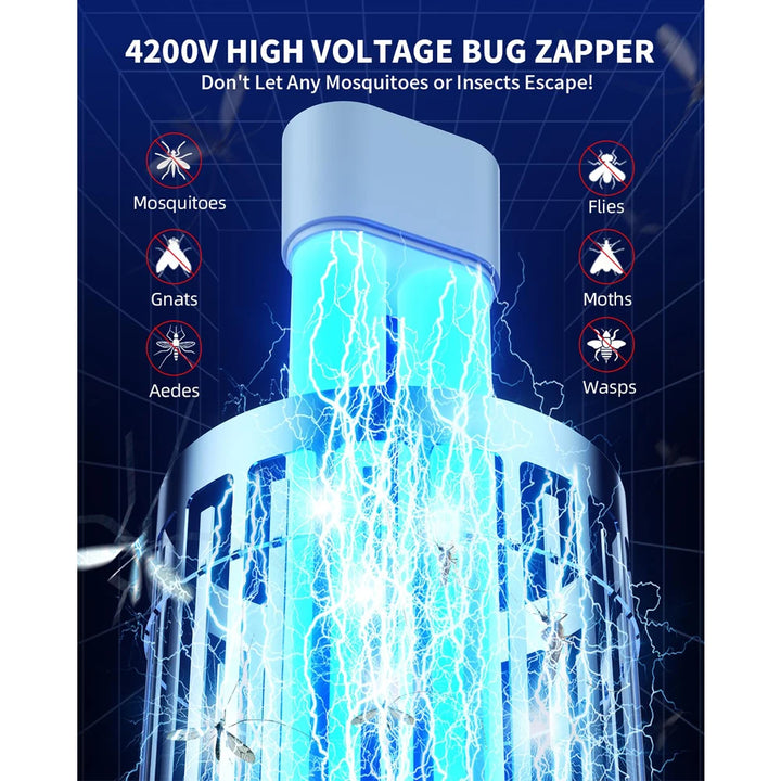 Minimoon Bug Zapper — 15W UV Mosquito Zapper with Dual LED Light | 4,200V Grid | IPX4 Waterproof