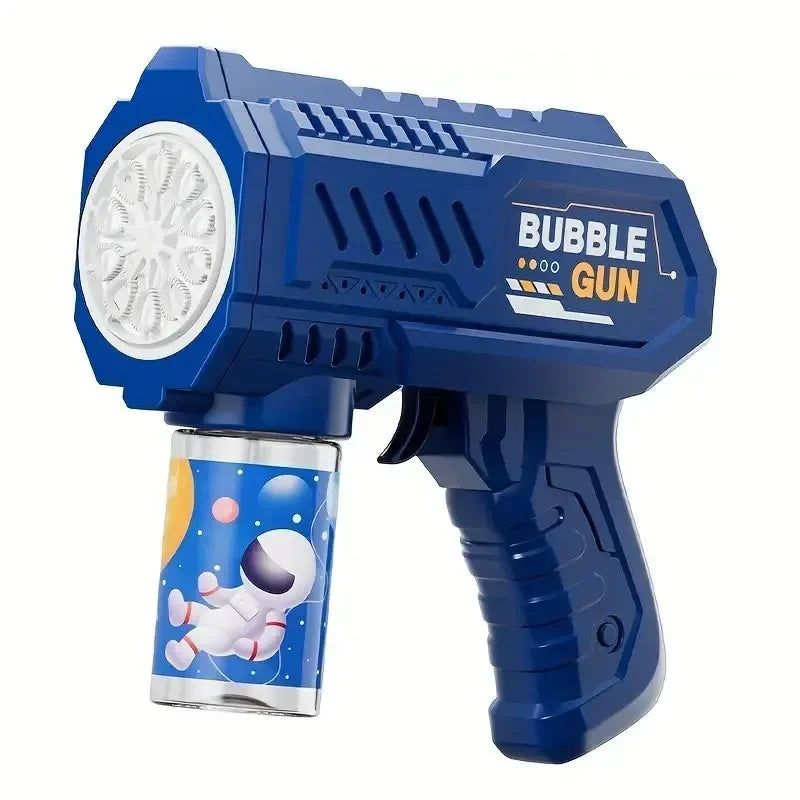 Rocket Bubble Gun – 10-Hole Automatic Bubble Blower for Kids