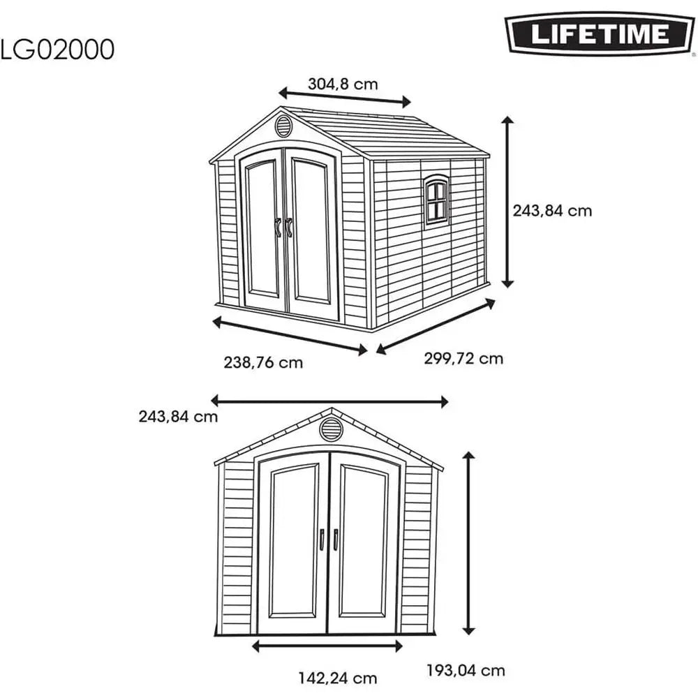 Outdoor Storage Shed 8x10 ft