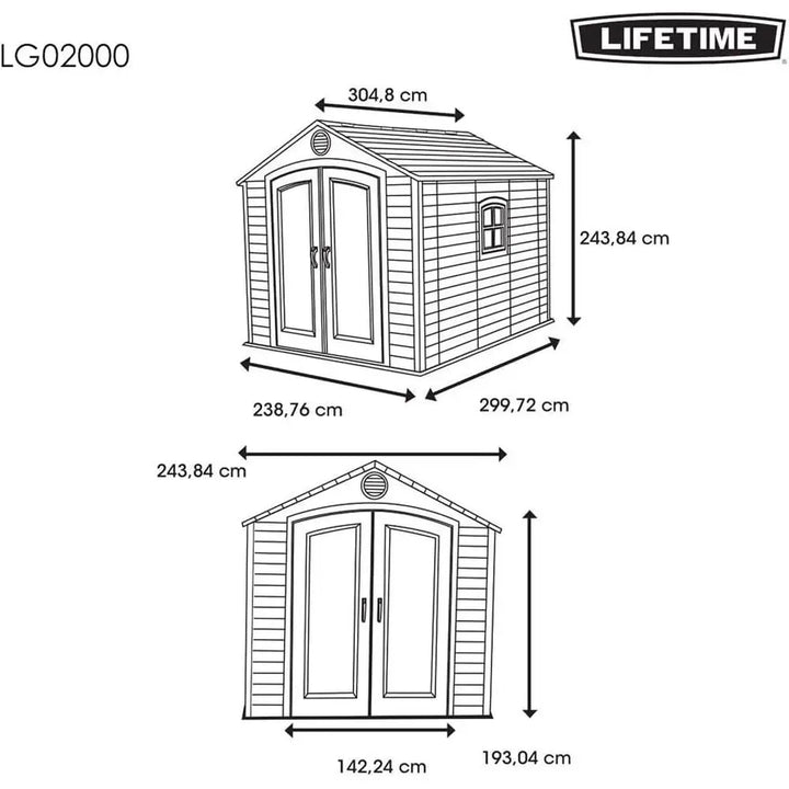 Outdoor Storage Shed 8x10 ft