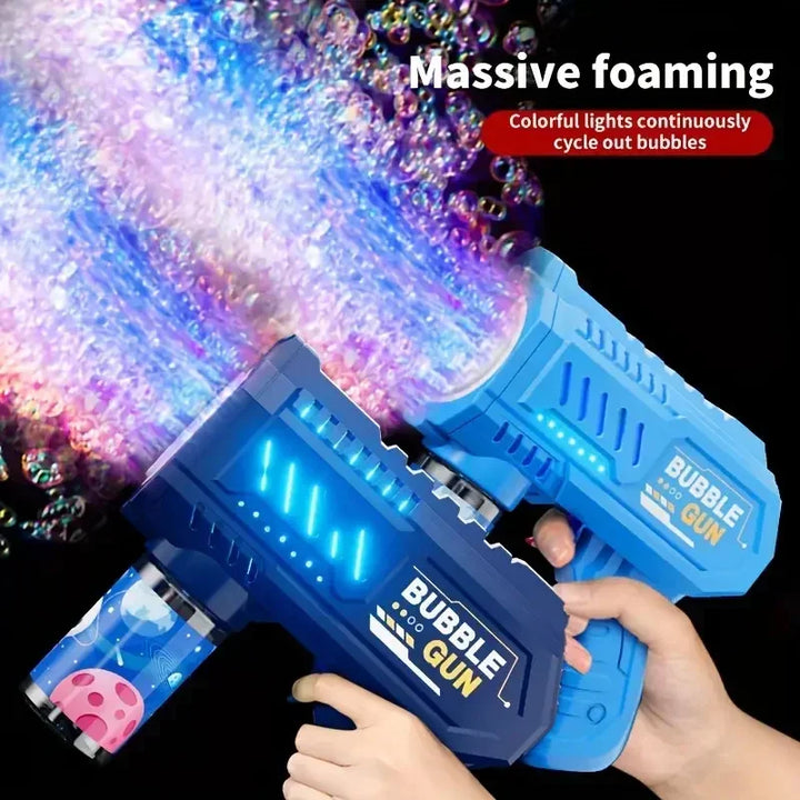 Rocket Bubble Gun – 10-Hole Automatic Bubble Blower for Kids