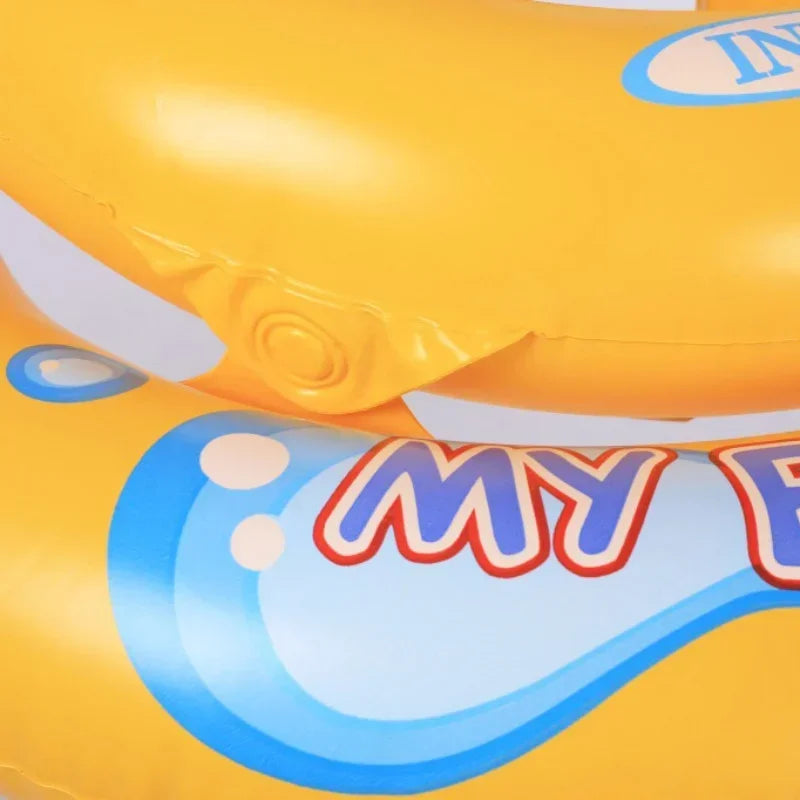Swim Ring Baby Swimming Seat Baby Toys Cute Summer Inflatable Toddlers Bathtub Kids Wheels Portable Swimming Float Ring
