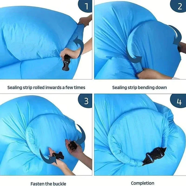 Inflatable Lounger Air Sofa | Portable Beach &amp; Camping Chair