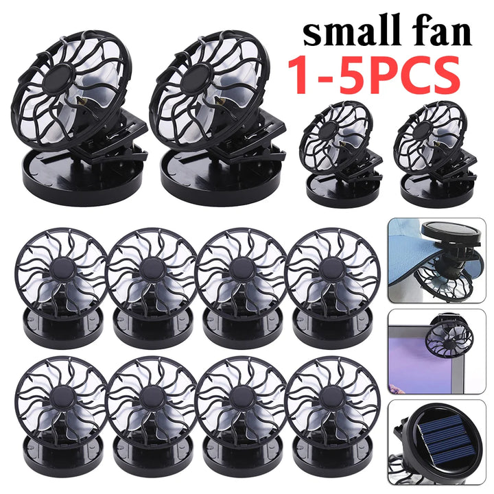 Mini Solar Cooling Fan Clip-On