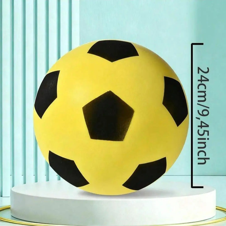 Silent Foam Soccer Ball — Soft High-Rebound PU | 9.4" | No Inflation Needed
