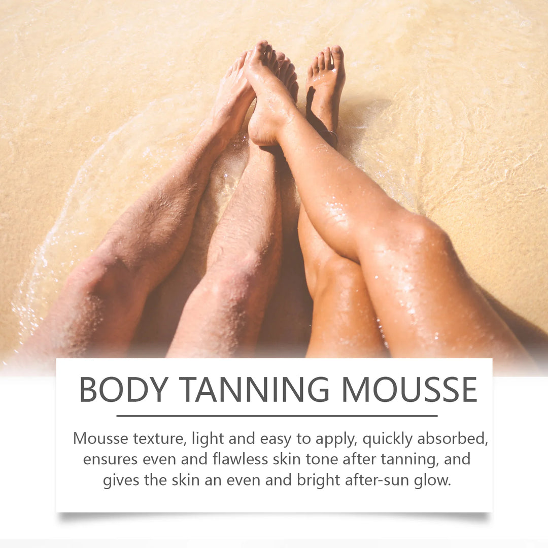 Body Self Tanning Mousse Fake Tan Bronze Skin Quick Natural Tanning Mousse Body Bronzer Sunless Self Tanner Face Body Outdoor