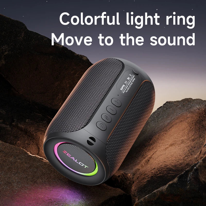 ZEALOT S32PRO Portable Bluetooth Speaker — 15W, IPX5 Waterproof, 15-Hour Playtime, Dual Pairing | 4 Colors