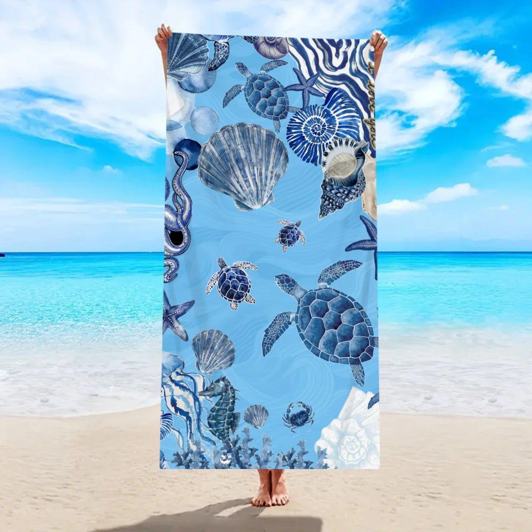 Marble Pattern Quick-Dry Microfiber Beach Towel — Soft, Lightweight &amp; Multi-Use | 11 Designs, 6 Sizes