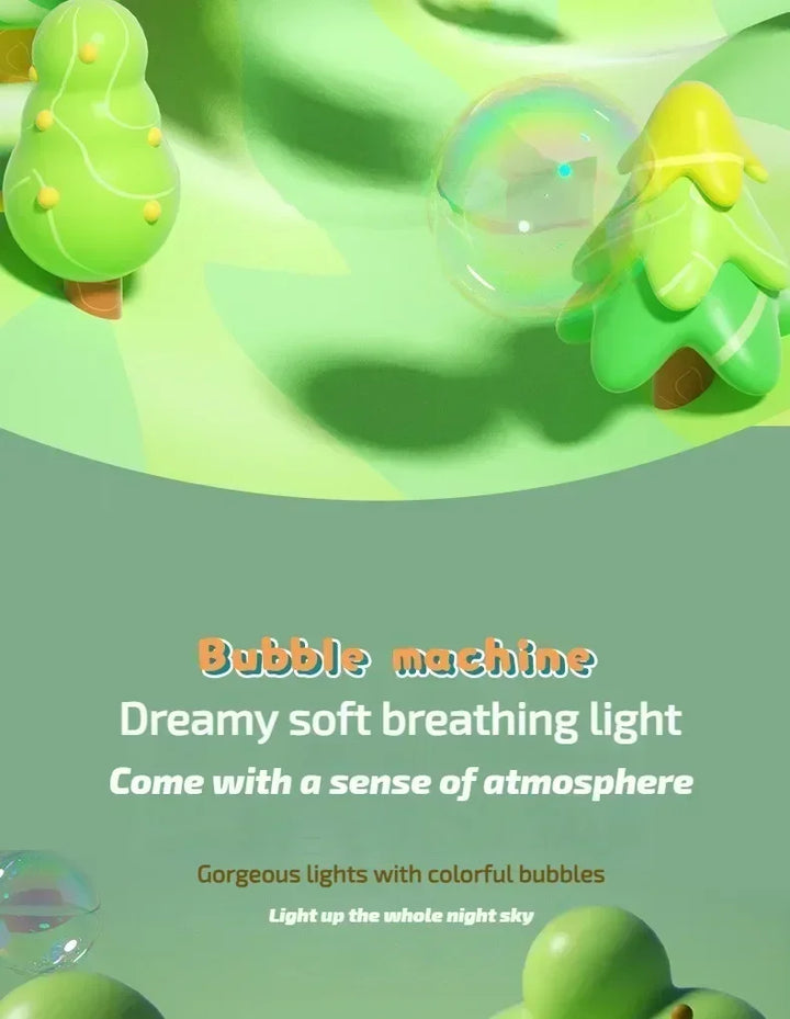 Machine Bubble Gun Summer Beach Bathing Outdoor Games Children Fantasy Kids Toys Gift Bubble Toy Space Electric Automatic Bubbl