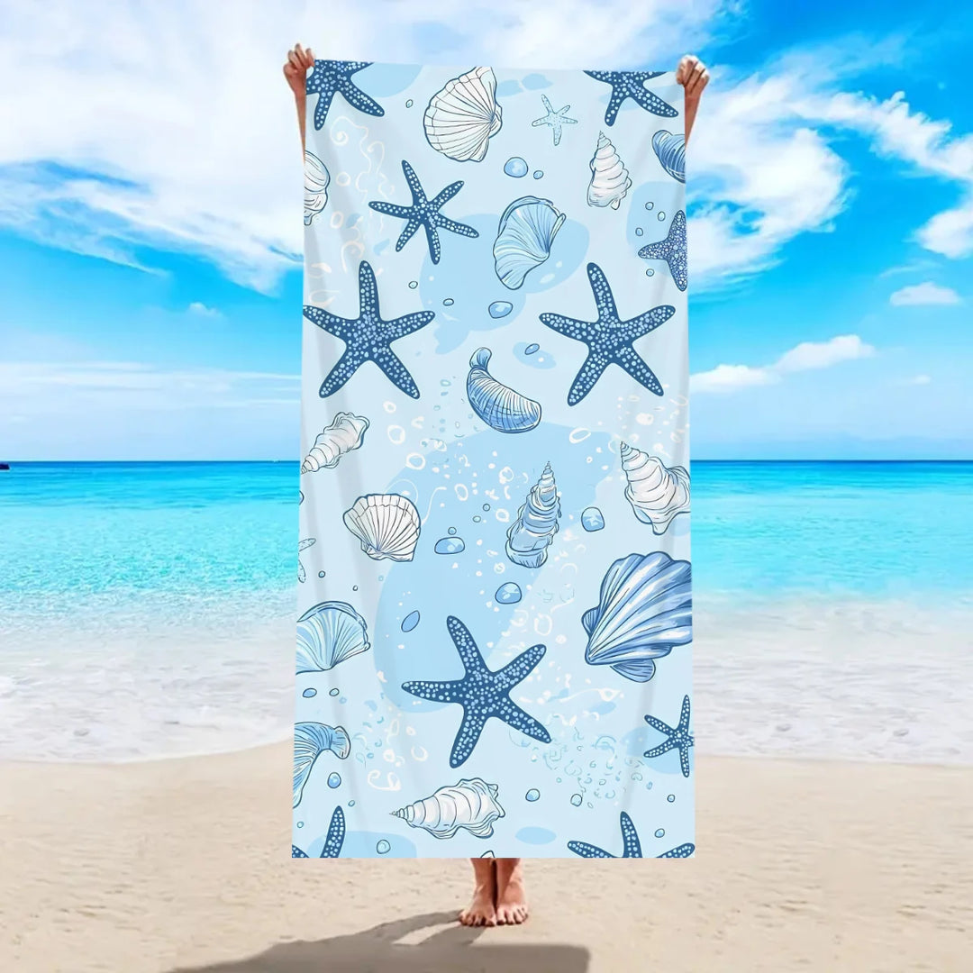 Marble Pattern Quick-Dry Microfiber Beach Towel — Soft, Lightweight &amp; Multi-Use | 11 Designs, 6 Sizes