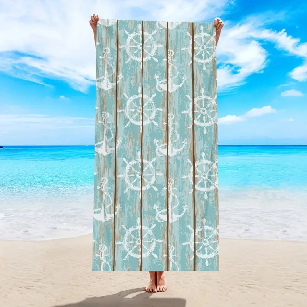 Marble Pattern Quick-Dry Microfiber Beach Towel — Soft, Lightweight &amp; Multi-Use | 11 Designs, 6 Sizes